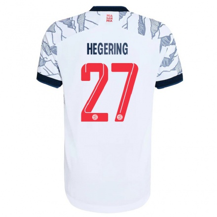 Damen Fußball Marina Hegering #27 Grau Weiß Ausweichtrikot Trikot 2021/22 T-Shirt