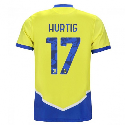 Damen Fußball Lina Hurtig #17 Blau Gelb Ausweichtrikot Trikot 2021/22 T-Shirt