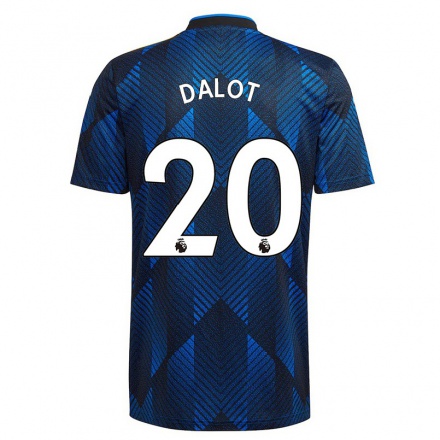 Damen Fußball Diogo Dalot #20 Dunkelblau Ausweichtrikot Trikot 2021/22 T-Shirt