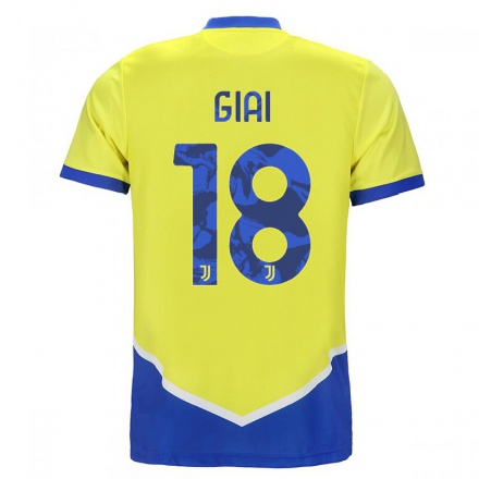 Damen Fußball Alice Giai #18 Blau Gelb Ausweichtrikot Trikot 2021/22 T-Shirt
