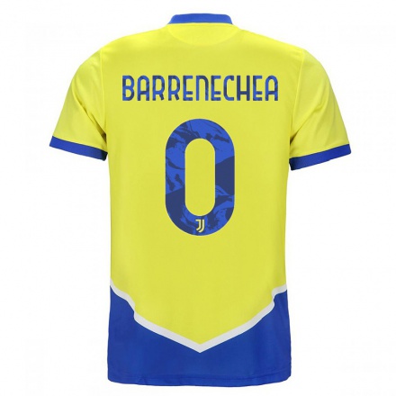 Damen Fußball Enzo Barrenechea #0 Blau Gelb Ausweichtrikot Trikot 2021/22 T-Shirt