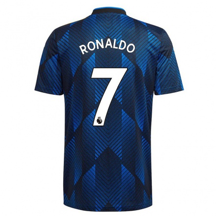 Damen Fußball Cristiano Ronaldo #7 Dunkelblau Ausweichtrikot Trikot 2021/22 T-shirt