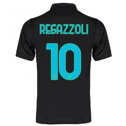 Damen Fußball Alice Regazzoli #10 Schwarz Ausweichtrikot Trikot 2021/22 T-Shirt