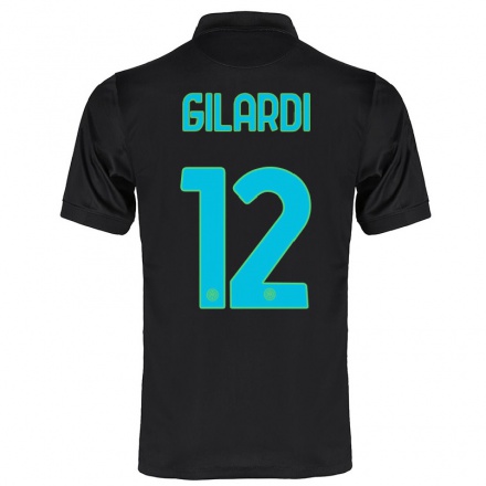 Damen Fußball Astrid Gilardi #12 Schwarz Ausweichtrikot Trikot 2021/22 T-Shirt