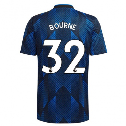 Damen Fußball Tara Bourne #32 Dunkelblau Ausweichtrikot Trikot 2021/22 T-Shirt