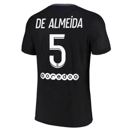 Damen Fußball Elisa de Almeida #5 Schwarz Ausweichtrikot Trikot 2021/22 T-Shirt