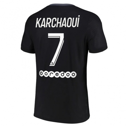Damen Fußball Sakina Karchaoui #7 Schwarz Ausweichtrikot Trikot 2021/22 T-Shirt