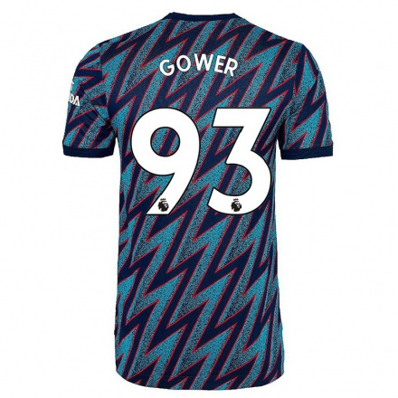 Damen Fußball Jimi Gower #93 Blau Schwarz Ausweichtrikot Trikot 2021/22 T-Shirt