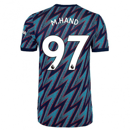 Damen Fußball Ismail Oulad M'Hand #97 Blau Schwarz Ausweichtrikot Trikot 2021/22 T-Shirt