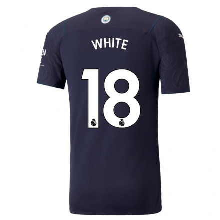 Damen Fußball Ellen White #18 Dunkelblau Ausweichtrikot Trikot 2021/22 T-Shirt