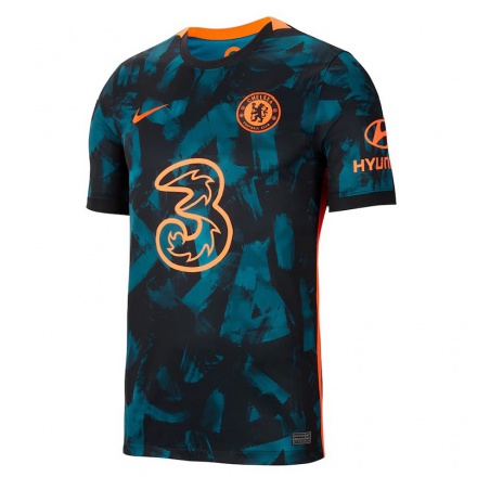 Damen Fußball Thiago Silva #6 Dunkelblau Ausweichtrikot Trikot 2021/22 T-shirt