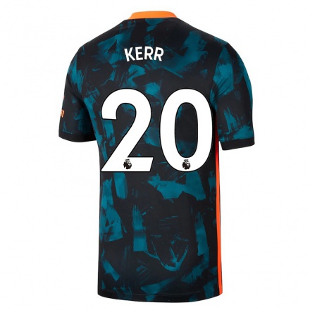 Damen Fußball Sam Kerr #20 Dunkelblau Ausweichtrikot Trikot 2021/22 T-Shirt