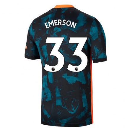Damen Fußball Emerson #33 Dunkelblau Ausweichtrikot Trikot 2021/22 T-shirt