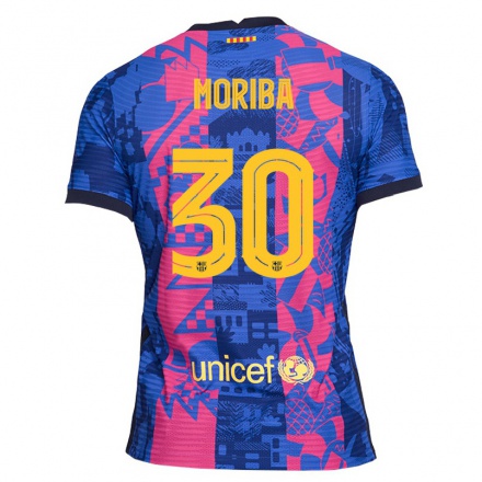 Damen Fußball Ilaix Moriba #30 Blaue Rose Ausweichtrikot Trikot 2021/22 T-Shirt
