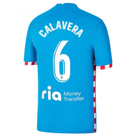 Damen Fußball Josep Calavera #6 Blau Ausweichtrikot Trikot 2021/22 T-Shirt