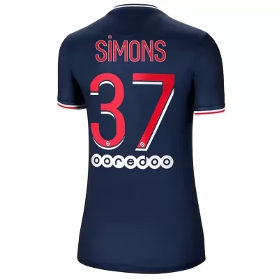 Damen Fußball Xavi Simons #37 Heimtrikot Dunkelheit Trikot 2020/21 Hemd