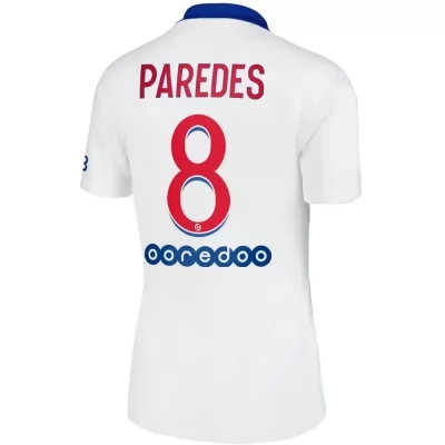 Damen Fußball Leandro Paredes #8 Auswärtstrikot Weiß Trikot 2020/21 Hemd
