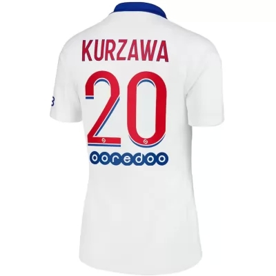 Damen Fußball Layvin Kurzawa #20 Auswärtstrikot Weiß Trikot 2020/21 Hemd