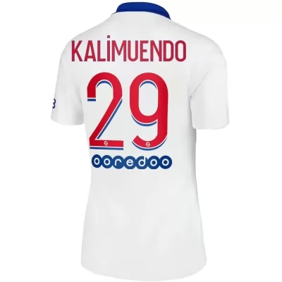 Damen Fußball Arnaud Kalimuendo #29 Auswärtstrikot Weiß Trikot 2020/21 Hemd