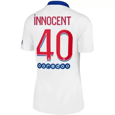 Damen Fußball Garissone Innocent #40 Auswärtstrikot Weiß Trikot 2020/21 Hemd