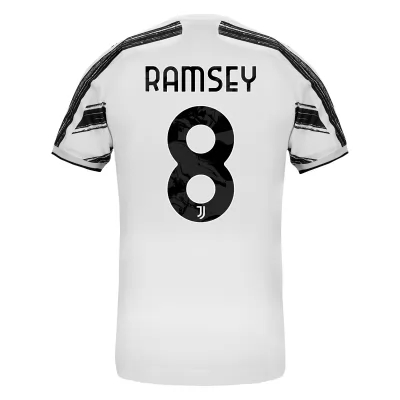 Damen Fußball Aaron Ramsey #8 Heimtrikot Weiß Trikot 2020/21 Hemd