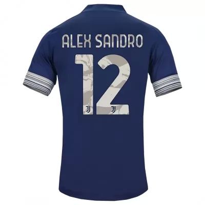 Damen Fußball Alex Sandro #12 Auswärtstrikot Dunkelheit Trikot 2020/21 Hemd