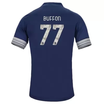 Damen Fußball Gianluigi Buffon #77 Auswärtstrikot Dunkelheit Trikot 2020/21 Hemd
