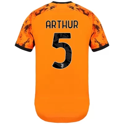 Damen Fußball Arthur #5 Ausweichtrikot Orange Trikot 2020/21 Hemd