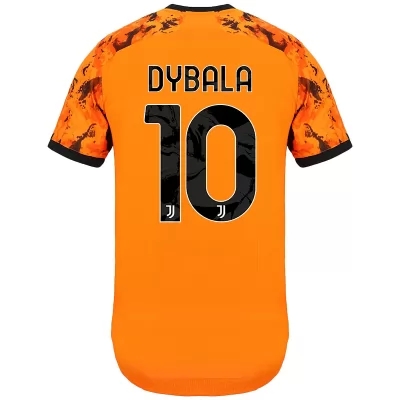 Damen Fußball Paulo Dybala #10 Ausweichtrikot Orange Trikot 2020/21 Hemd