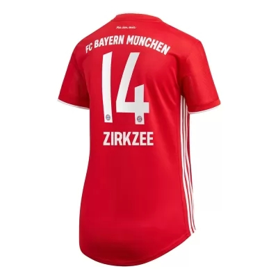 Damen Fußball Joshua Zirkzee #14 Heimtrikot Rot Trikot 2020/21 Hemd