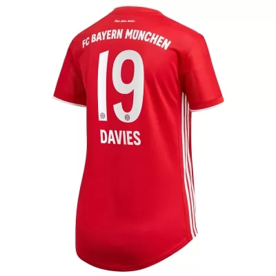 Damen Fußball Alphonso Davies #19 Heimtrikot Rot Trikot 2020/21 Hemd