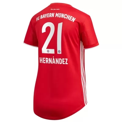 Damen Fußball Lucas Hernandez #21 Heimtrikot Rot Trikot 2020/21 Hemd
