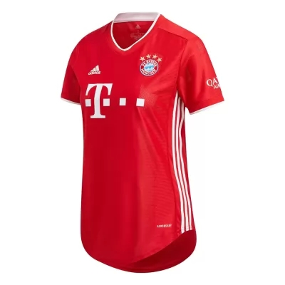 Damen Fußball Thomas Muller #25 Heimtrikot Rot Trikot 2020/21 Hemd