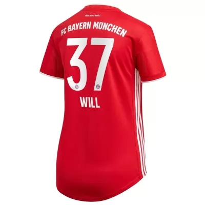 Damen Fußball Paul Will #37 Heimtrikot Rot Trikot 2020/21 Hemd