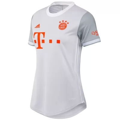 Damen Fußball Thomas Muller #25 Auswärtstrikot Grau Trikot 2020/21 Hemd