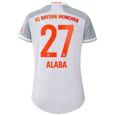 Damen Fußball David Alaba #27 Auswärtstrikot Grau Trikot 2020/21 Hemd