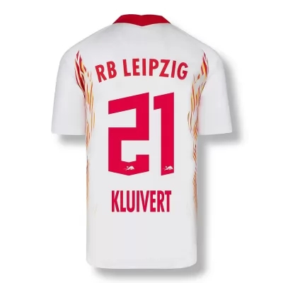 Damen Fußball Justin Kluivert #21 Heimtrikot Rot-Weiss Trikot 2020/21 Hemd