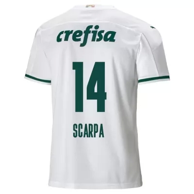 Damen Fußball Gustavo Scarpa #14 Auswärtstrikot Weiß Trikot 2020/21 Hemd
