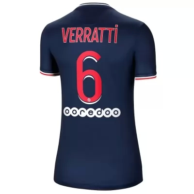 Damen Fußball Marco Verratti #6 Heimtrikot Dunkelheit Trikot 2020/21 Hemd