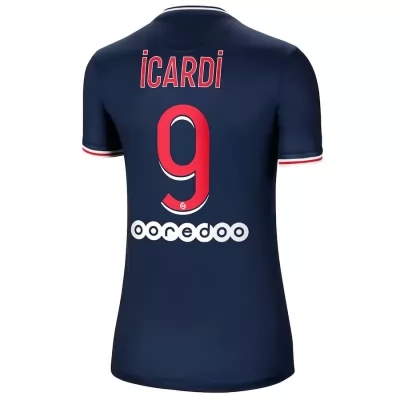 Damen Fußball Mauro Icardi #9 Heimtrikot Dunkelheit Trikot 2020/21 Hemd