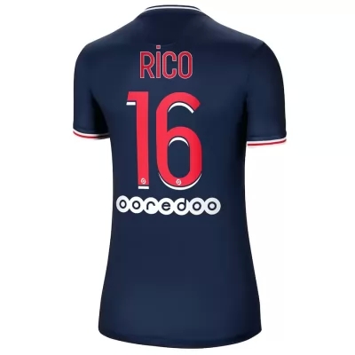 Damen Fußball Sergio Rico #16 Heimtrikot Dunkelheit Trikot 2020/21 Hemd