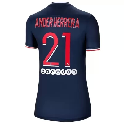 Damen Fußball Ander Herrera #21 Heimtrikot Dunkelheit Trikot 2020/21 Hemd
