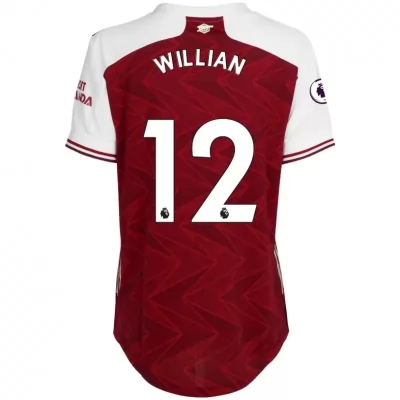 Damen Fußball Willian #12 Heimtrikot Rot Trikot 2020/21 Hemd