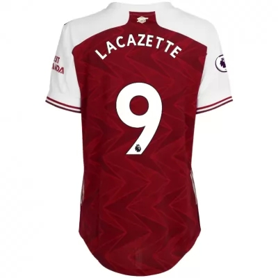 Damen Fußball Alexandre Lacazette #9 Heimtrikot Rot Trikot 2020/21 Hemd