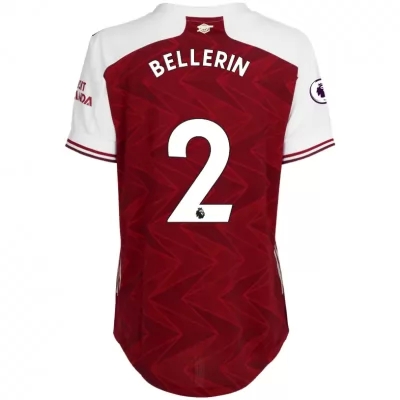Damen Fußball Hector Bellerin #2 Heimtrikot Rot Trikot 2020/21 Hemd