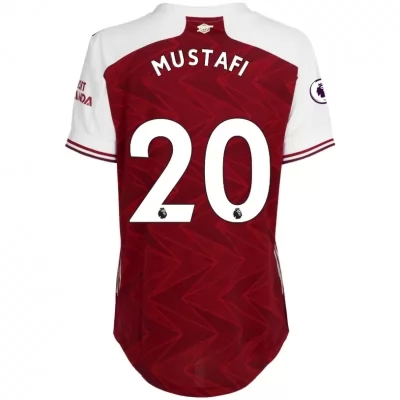 Damen Fußball Shkodran Mustafi #20 Heimtrikot Rot Trikot 2020/21 Hemd