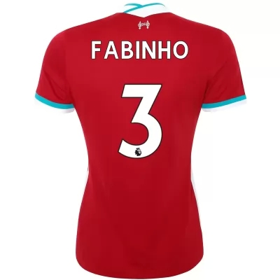 Damen Fußball Fabinho #3 Heimtrikot Rot Trikot 2020/21 Hemd
