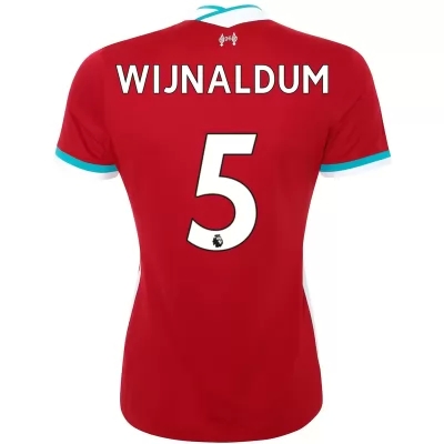 Damen Fußball Georginio Wijnaldum #5 Heimtrikot Rot Trikot 2020/21 Hemd