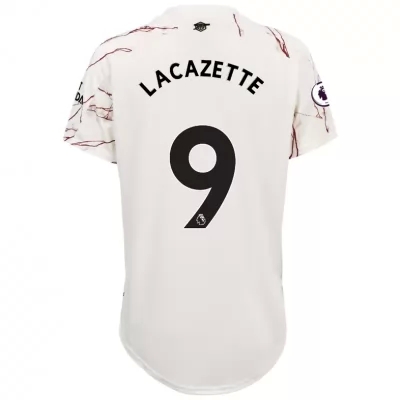 Damen Fußball Alexandre Lacazette #9 Auswärtstrikot Weiß Trikot 2020/21 Hemd