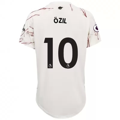 Damen Fußball Mesut Ozil #10 Auswärtstrikot Weiß Trikot 2020/21 Hemd